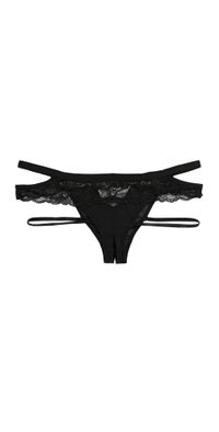 HONEYDEW Lucy Elastic & Lace Panties Black M