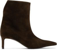 KHAITE Brown Ona Ankle Boots