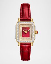 Special Edition Deco Madison Red Mini Diamond Pavé Watch