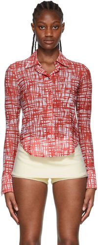 Maximilian Davis Red Polyester Shirt