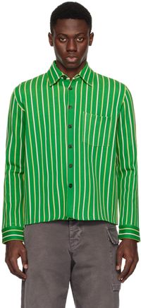 Marni Chemise verte à rayures