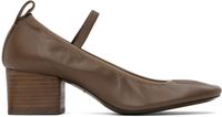 LEMAIRE Taupe Square Ballerina Heels