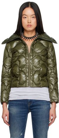 R13 Green Quilted Down Jacket