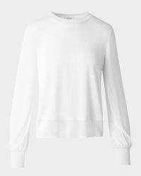 Semi Sheer Knit Crewneck Sweater