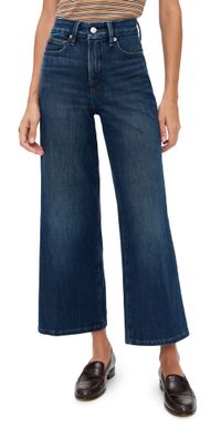 Good American Soft Tech Good Waist Palazzo Cropped Jeans indigo977 12