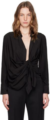 JACQUEMUS Black Le Chouchou 'La chemise Bahia' Shirt