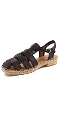 Naguisa Sativa Fisherman Espadrilles D. Brown 35