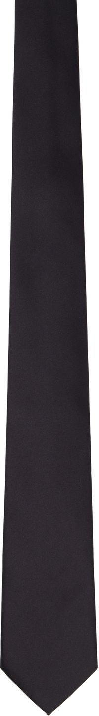 Ferragamo Cravate noire en soie