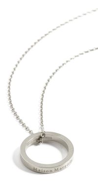 Maison Margiela Logo Collection Necklace Palladio Burattato One Size