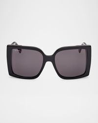 Hinge Acetate Square Sunglasses