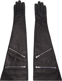 Rick Owens Gants longs noirs - Porterville