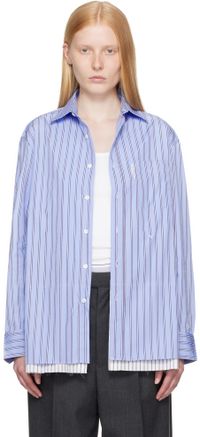 HommeGirls Robe chemise courte bleue