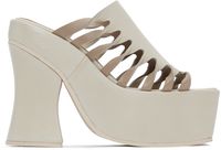 Eckhaus Latta Off-White Twist Strap Platform Mules