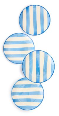 Zafferano Lido Dessert Plate Set of 4 Light Blue One Size