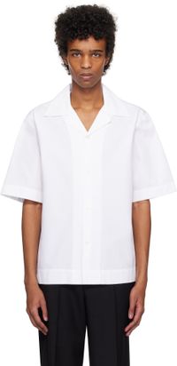 Róhe White Oversized Camp Collar Short Sleeve Shirt