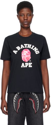 BAPE Black Color Camo College T-Shirt
