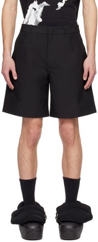 HELIOT EMIL Black Morphogens Tailored Shorts