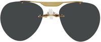 Coperni Black & Gold Clip-On Sunglasses