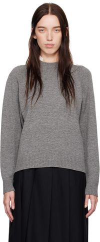UNDERCOVER Pull gris et blanc en tricot