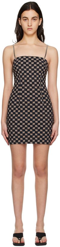 MISBHV Black Monogram Minidress