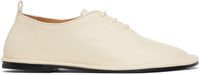 AMI Paris Beige Leather One Cut Oxfords