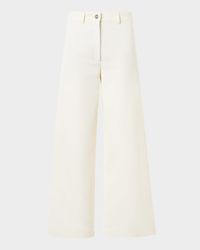 Finn Cotton-Linen Gabardine Wide-Leg Pants