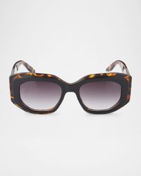 Crescendo 50.5mm Geometric Acetate Sunglasses