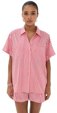 STAUD Channing Top Montauk Stripe M