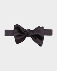 Basic Solid Silk and Cotton Bow Tie