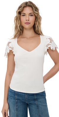 Generation Love Kika Lace Combo Top White S