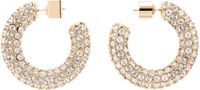 JACQUEMUS Gold Les Sculptures 'Les créoles strass' Earrings