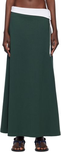 Julie Kegels Jupe longue verte à taille repliée