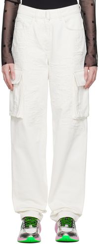 Givenchy White Oversized Cargo Pants