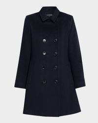 Double-Breasted Cashmere Peacoat