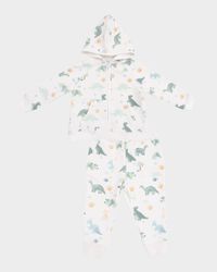 Boy's Dinos Hoodie & Jogger Pants Set, Size 6M-24M