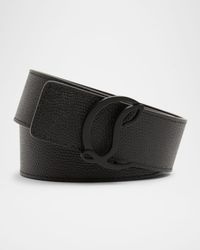 Men's Mooncrest-Buckle Reversible Leather Belt