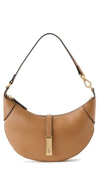 Polo Ralph Lauren Small Grain Polo ID Mini Shoulder Bag Tan One Size