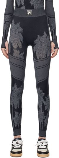 Palm Angels Black Baselayer Ski Leggings