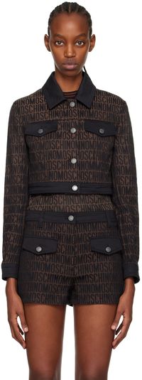 Moschino Brown Jacquard Jacket