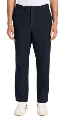 Norse Projects Ezra Relaxed Cotton Linen Trousers Dark Navy L
