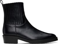 Toga Virilis SSENSE Exclusive Black Hard Leather Chelsea Boots