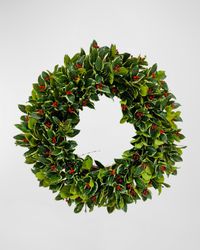Rounded Holly Wreath