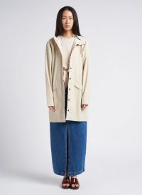Rains - Coupe-vent imperméable à capuche - Taille XL - Beige
