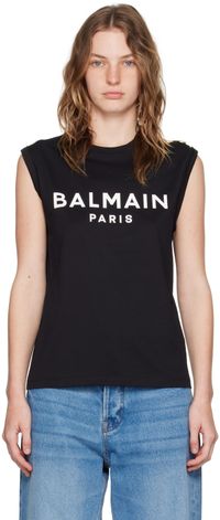 Balmain Débardeur noir à logo