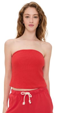 perfectwhitetee Talula Blondie Tube Top Poppy Red S