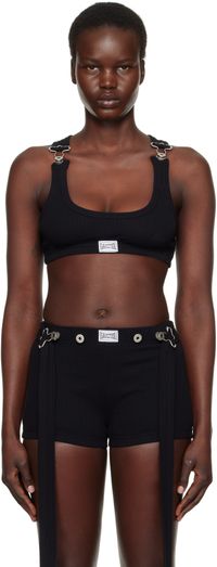 Jean Paul Gaultier Black 'The Cropped Patch' Tank Top