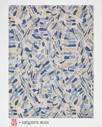 Botanica Hand-Tufted Navy/Ivory Rug, 6' x 9'