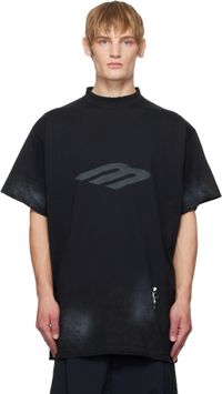 Balenciaga Black 3B Stencil Vintage Jersey Oversized T-shirt
