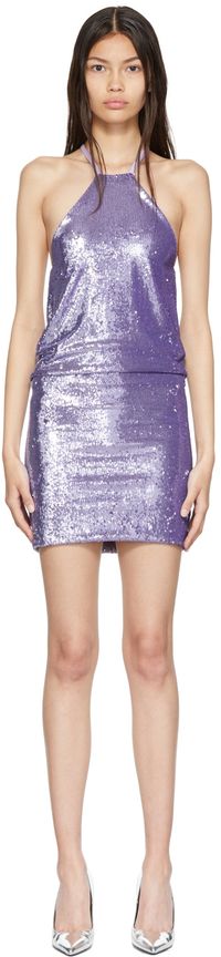 The Attico Purple Audrey Minidress