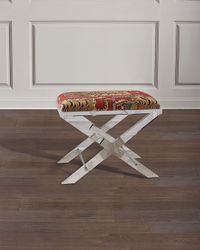 Cross Lucite Tiger Bench